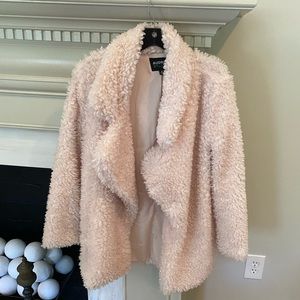 Fun Furry Light Pink Oversized Jacket